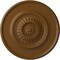 Ekena Millwork Large Floral Ceiling Medallion, Hand-Painted Smokey Topaz, 41 1/8"OD x 2 1/2"P CM41FLSTF - alternate 1